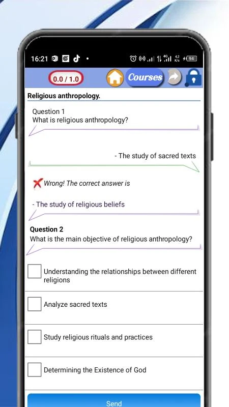 Anthropology course screenshot